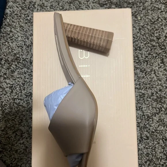 Billini- Dixee color mocha Heel height 9cm mule sandal - Picture 3 of 4